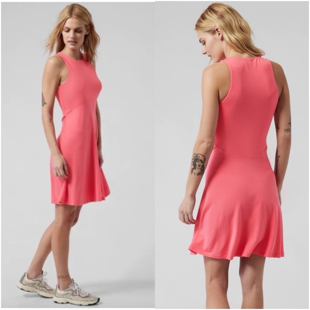 ATHLETA Santorini Thera Dress in Coral Petal